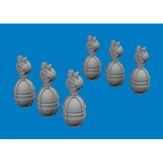 WWII USAAF oxygen cylinder A-4 PRINT, 1/72 - Eduard Accessories 672395