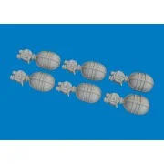 WWII USAAF oxygen cylinder A-4 PRINT, 1/72 - Eduard Accessories 672395