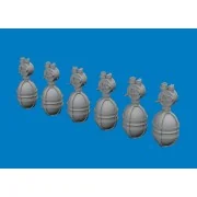 WWII USAAF oxygen cylinder A-4 PRINT, 1/72 - Eduard Accessories 672395