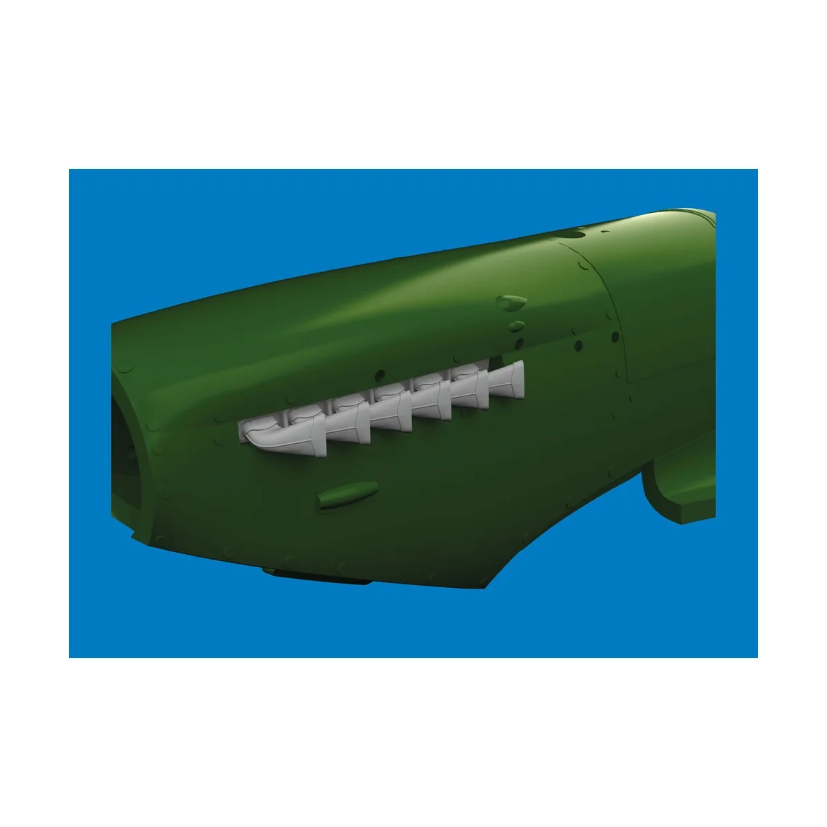 Spitfire Mk.V six-stacks exhaust fishtail PRINT for Eduard, 1/72 - ...