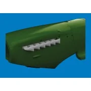 Spitfire Mk.V six-stacks exhaust fishtail PRINT for Eduard, 1/72 - ...