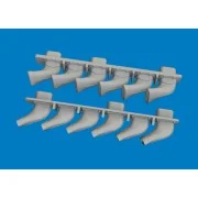 Spitfire Mk.V six-stacks exhaust fishtail PRINT for Eduard, 1/72 - ...