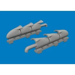 Spitfire Mk.V three-stacks exhaust fishtail PRINT for Eduard - Edua...