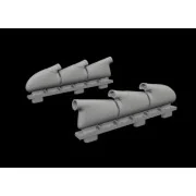 Spitfire Mk.V three-stacks exhaust rounded PRINT for Eduard, 1/72 -... Spitfire Mk.V three-stacks exhaust rounded PRINT for Eduard, 1/72 -...