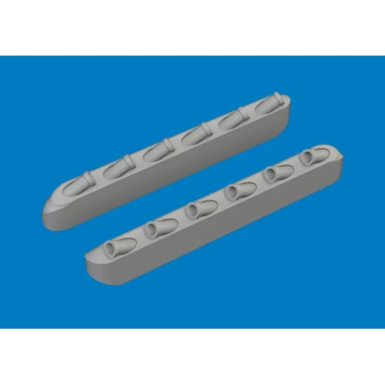 P-51D exhaust stacks w/ fairing PRINT for Arma Hobby, 1/72 - Eduard...