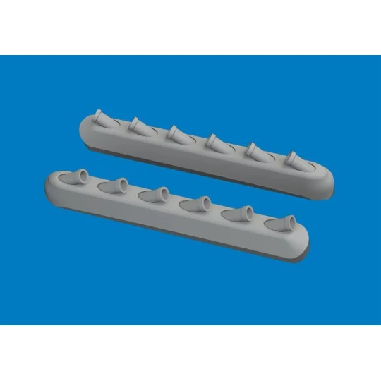 P-51D exhaust stacks w/ fairing PRINT for Arma Hobby, 1/72 - Eduard...