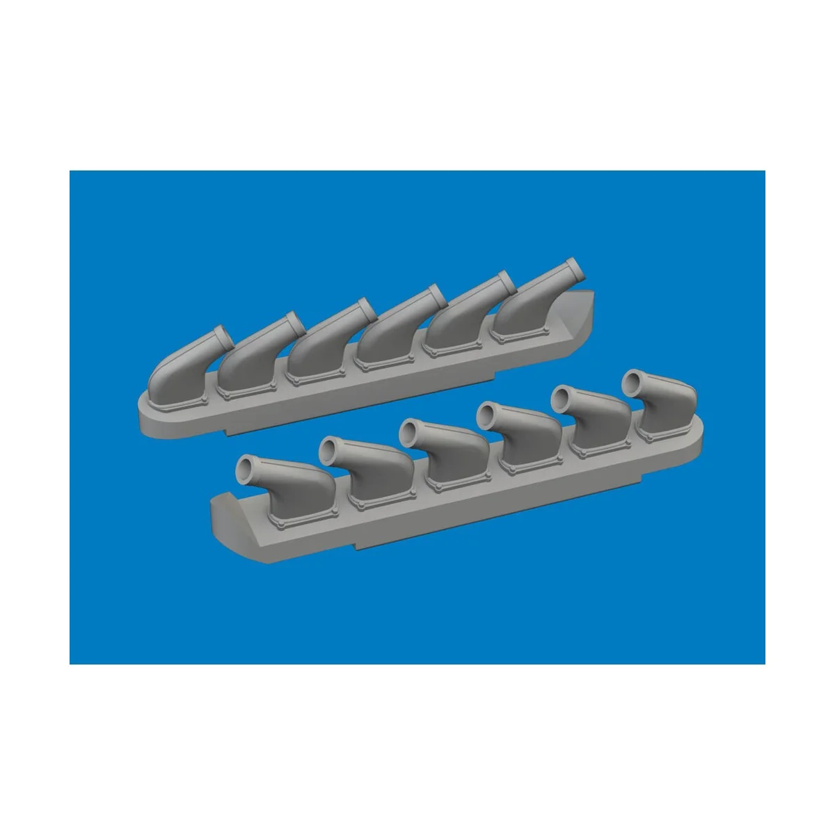 P-51D exhaust stacks PRINT for Arma Hobby, 1/72 - Eduard Accessorie...