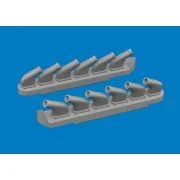 P-51D exhaust stacks PRINT for Arma Hobby, 1/72 - Eduard Accessorie...