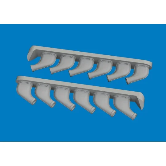 P-51D exhaust stacks PRINT for Arma Hobby, 1/72 - Eduard Accessorie...