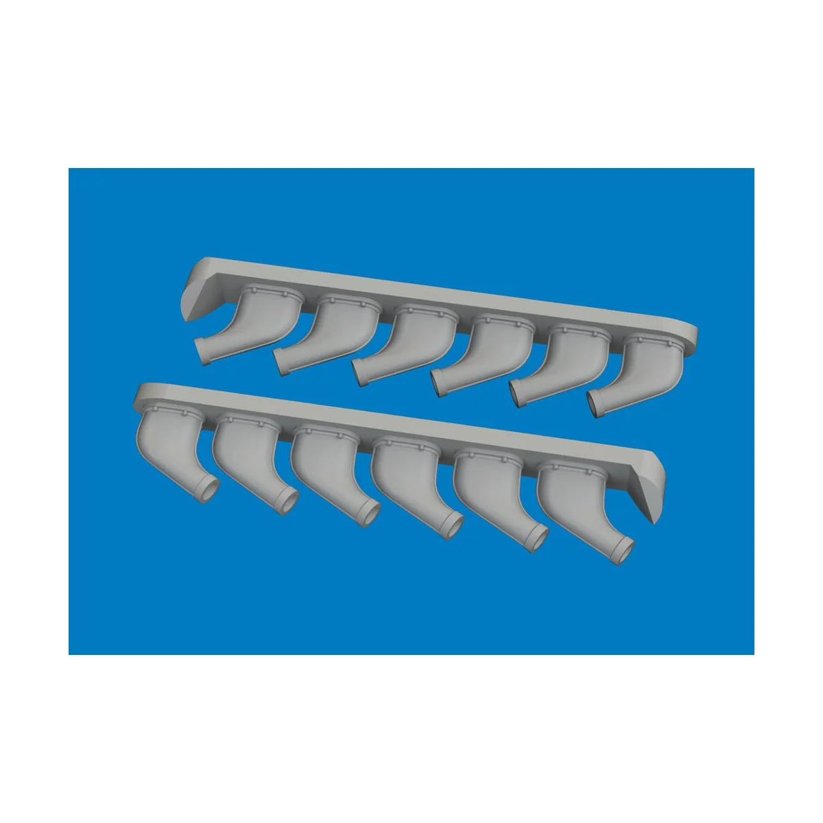 P-51D exhaust stacks PRINT for Arma Hobby, 1/72 - Eduard Accessorie...