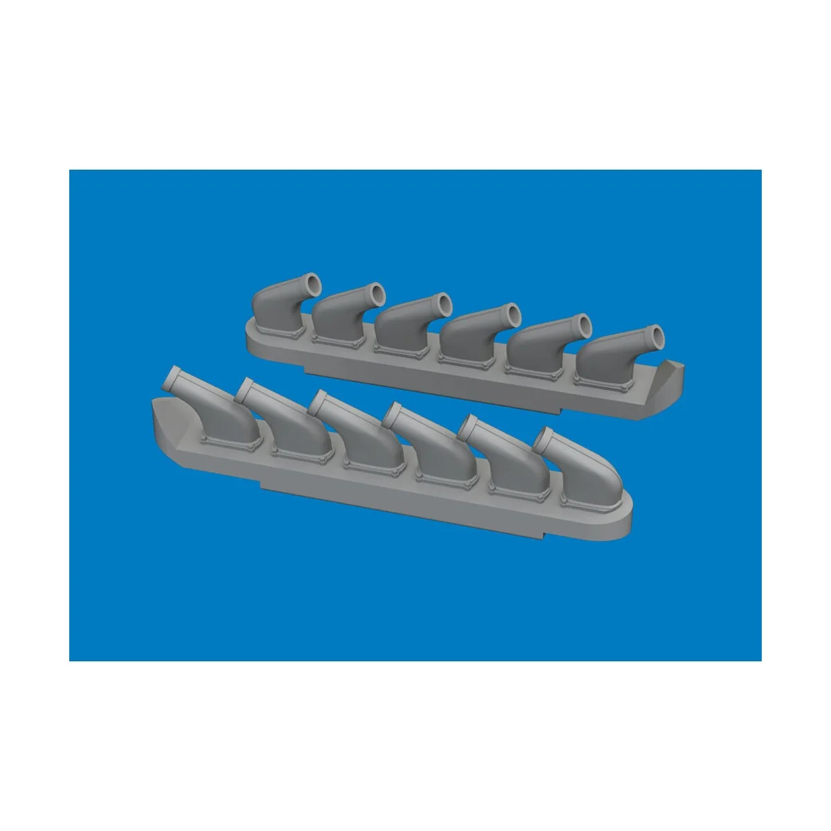 P-51D exhaust stacks PRINT for Arma Hobby, 1/72 - Eduard Accessorie...