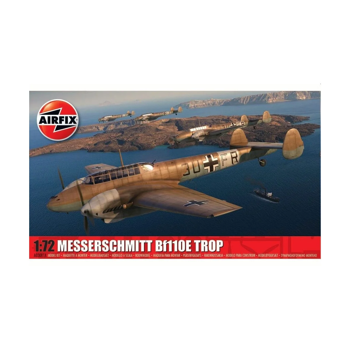 Messerschmitt Bf110E/E-2 TROP, 1/72 - Airfix A03081A Messerschmitt Bf110E/E-2 TROP, 1/72 - Airfix A03081A