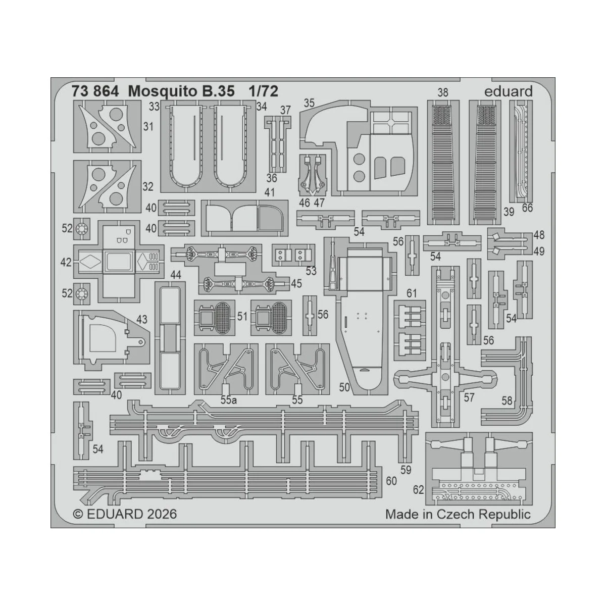 Mosquito B.35 for Airfix, 1/72 - Eduard Accessories 73864