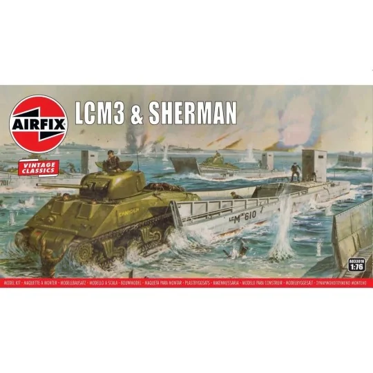 LCM3 & Sherman Tank, 1/76 - Airfix A03301V LCM3 & Sherman Tank, 1/76 - Airfix A03301V