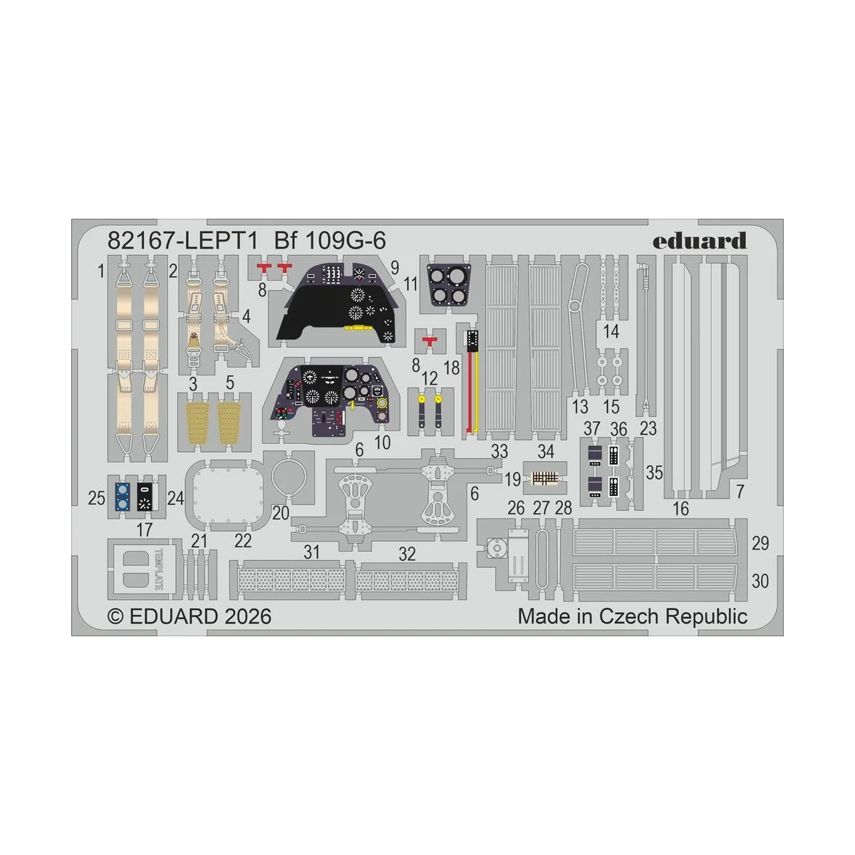 Bf 109G-6, 1/48 - Eduard Plastic Kits 82167