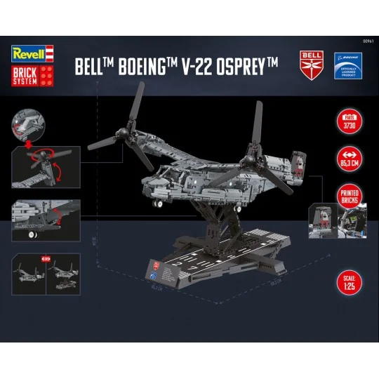 Bell Boeing V-22 Osprey - Brick System, 1/25 - Revell 00961 Bell Boeing V-22 Osprey - Brick System, 1/25 - Revell 00961
