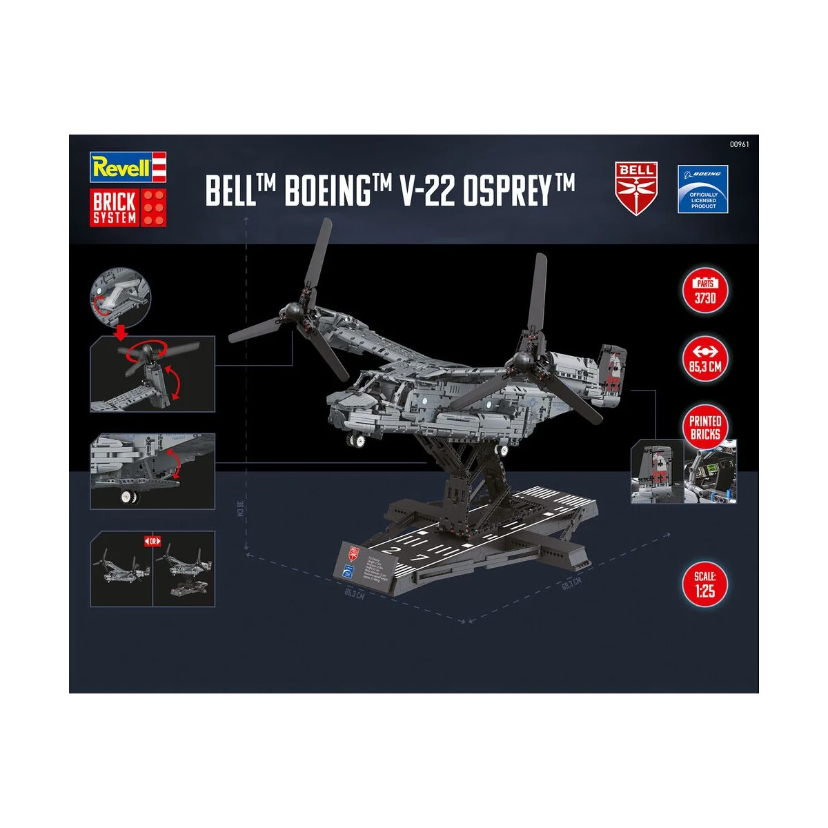 Bell Boeing V-22 Osprey - Brick System, 1/25 - Revell 00961 Bell Boeing V-22 Osprey - Brick System, 1/25 - Revell 00961