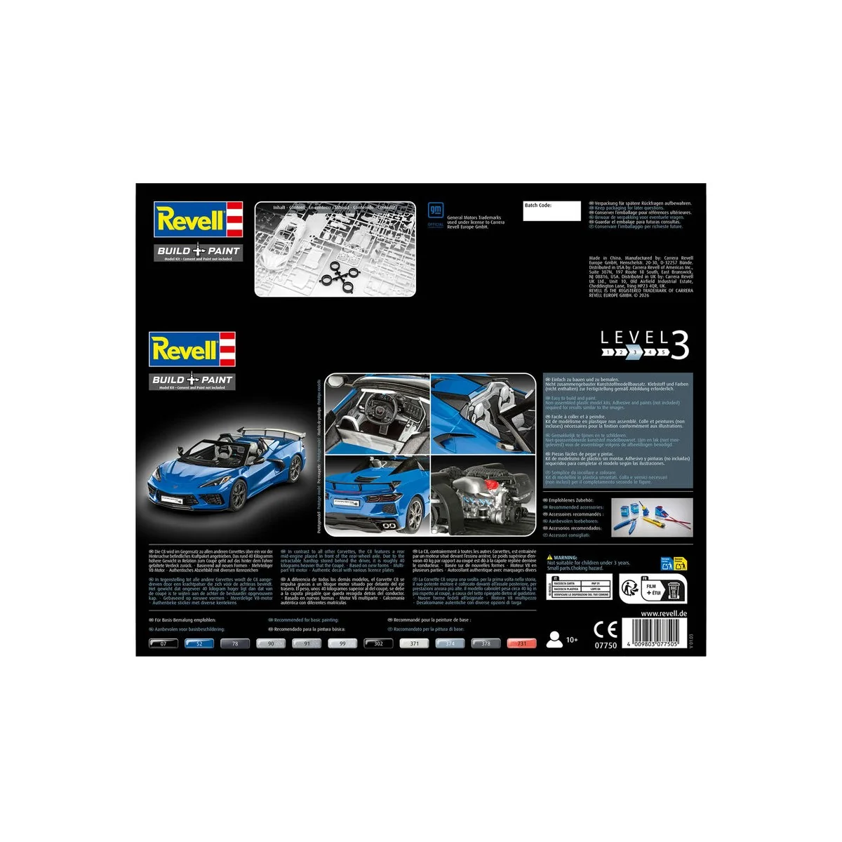 Corvette C8 Cabriolet, 1/25 - Revell 07750