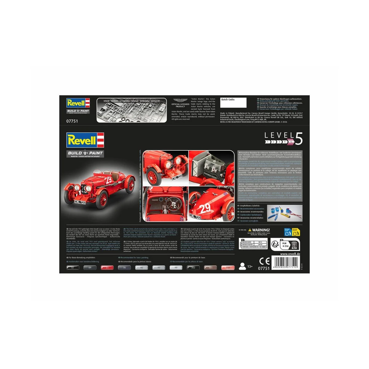 Aston Martin Ulster, 1/32 - Revell 07751 Aston Martin Ulster, 1/32 - Revell 07751