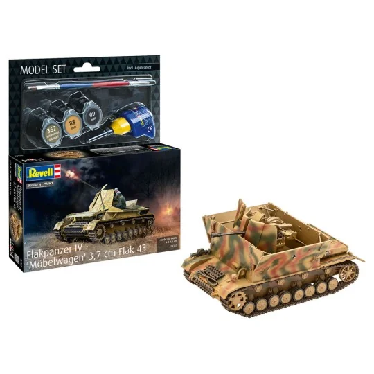 Model Set Flakpanzer IV Möbelwagen 3.7cm Flak, 1/72 - Revell 63363 Model Set Flakpanzer IV Möbelwagen 3.7cm Flak, 1/72 - Revell 63363