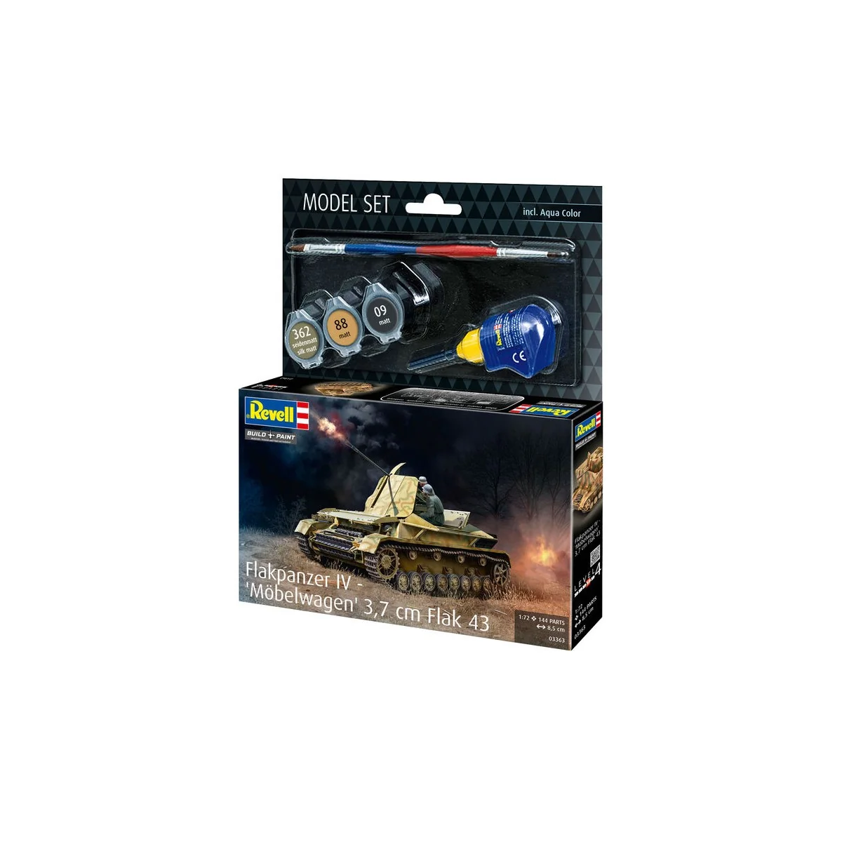 Model Set Flakpanzer IV Möbelwagen 3.7cm Flak - Revell 63363