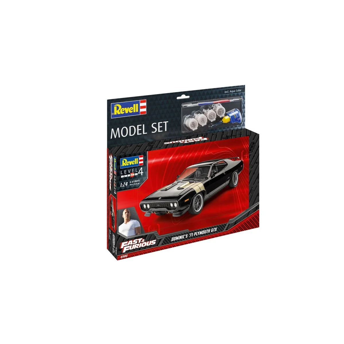 Model Set F&F Dominics 1971 Plymouth GTX, 1/24 - Revell 67692