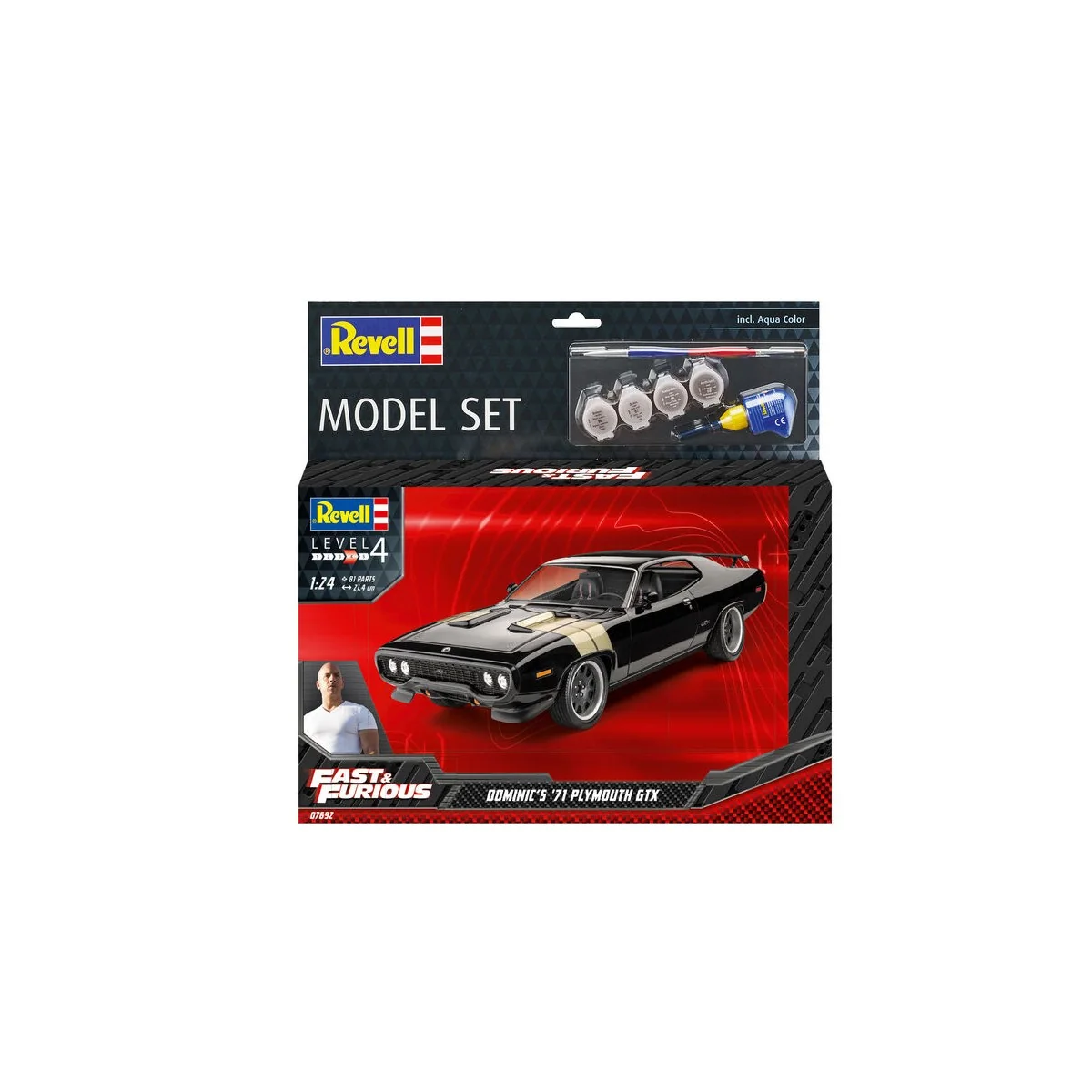 Model Set F&F Dominics 1971 Plymouth GTX, 1/24 - Revell 67692