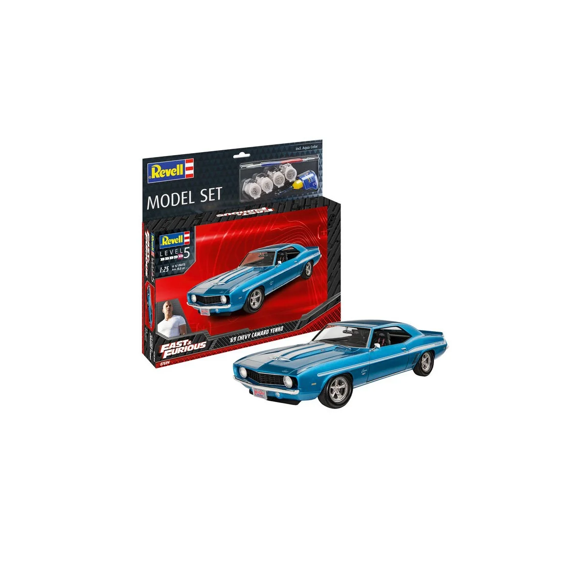 Model Set F&F 1969 Chevy Camaro Yenko, 1/25 - Revell 67694