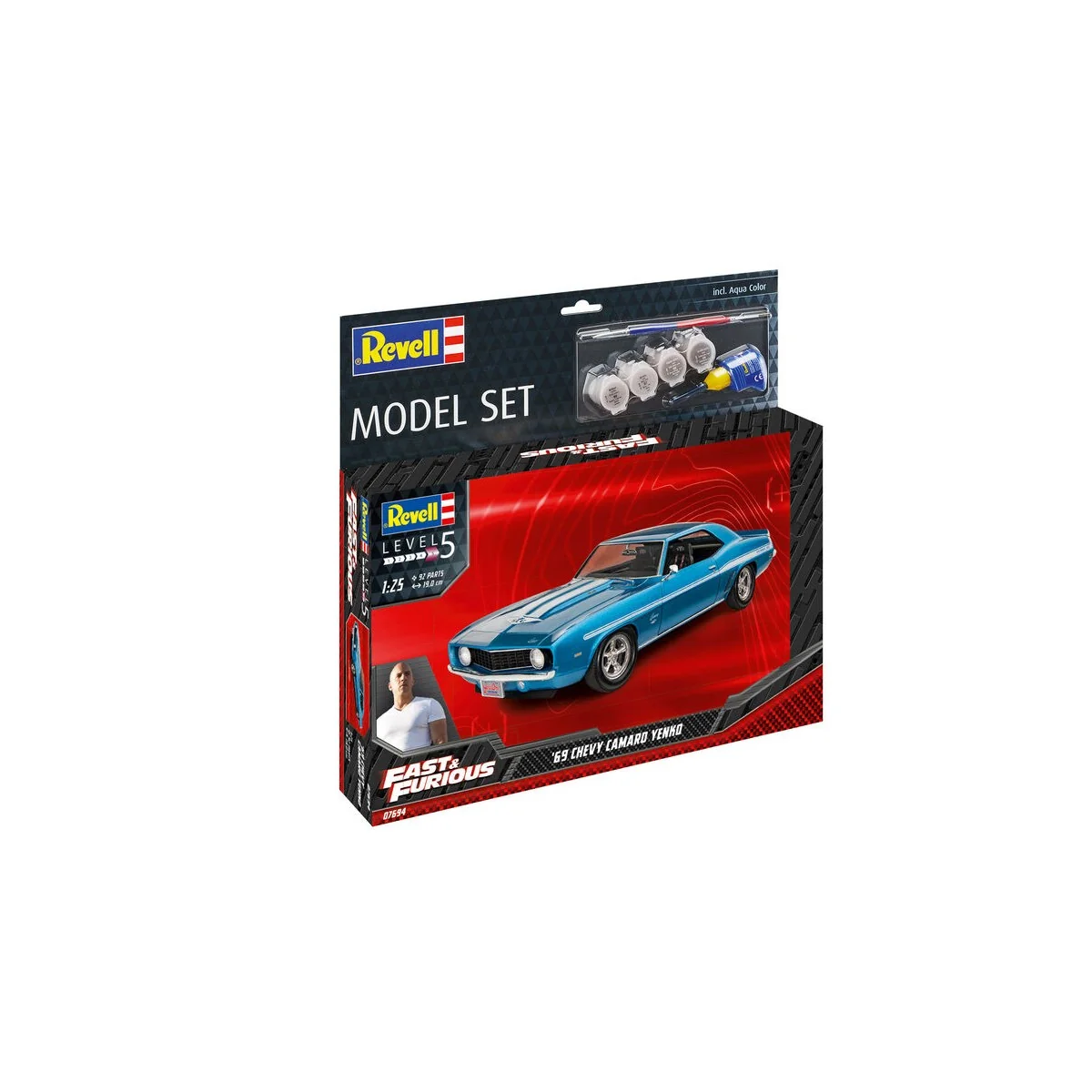 Model Set F&F 1969 Chevy Camaro Yenko, 1/25 - Revell 67694