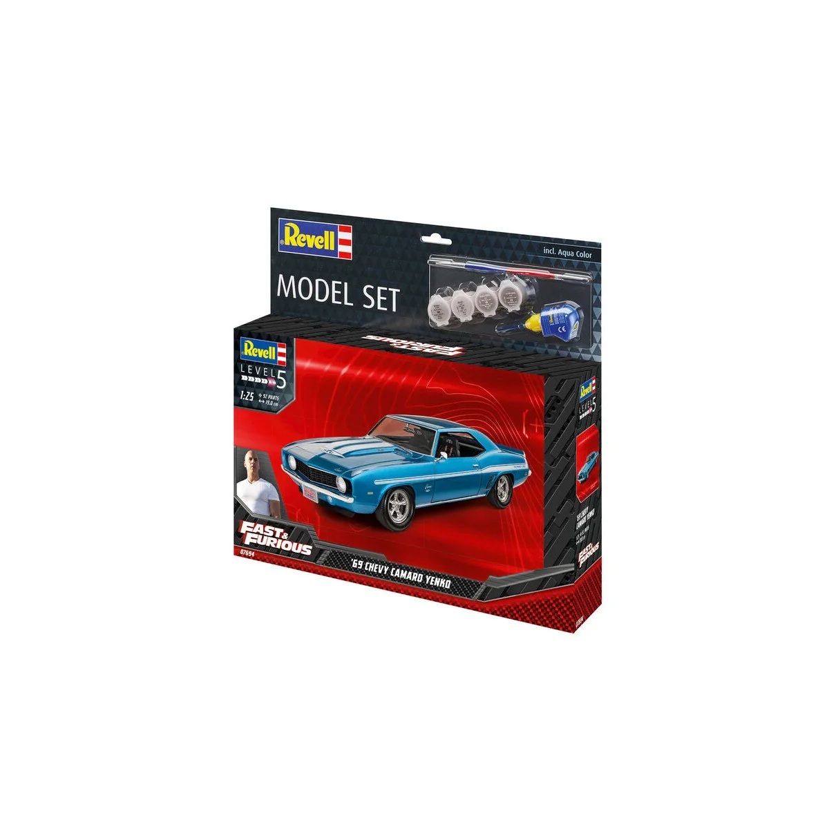 Model Set F&F 1969 Chevy Camaro Yenko, 1/25 - Revell 67694