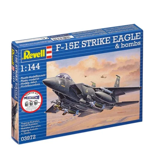 Starter Kit F-15E Strike Eagle & bombs, 1/144 - Revell 73972