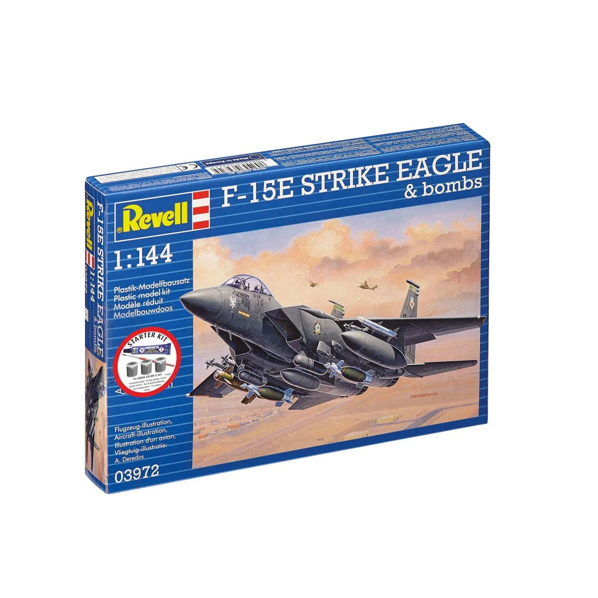 Starter Kit F-15E Strike Eagle & bombs, 1/144 - Revell 73972