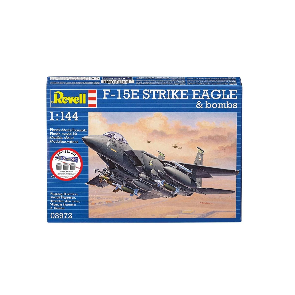 Starter Kit F-15E Strike Eagle & bombs, 1/144 - Revell 73972