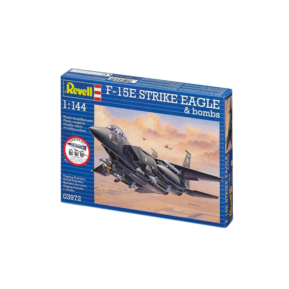 Starter Kit F-15E Strike Eagle & bombs, 1/144 - Revell 73972