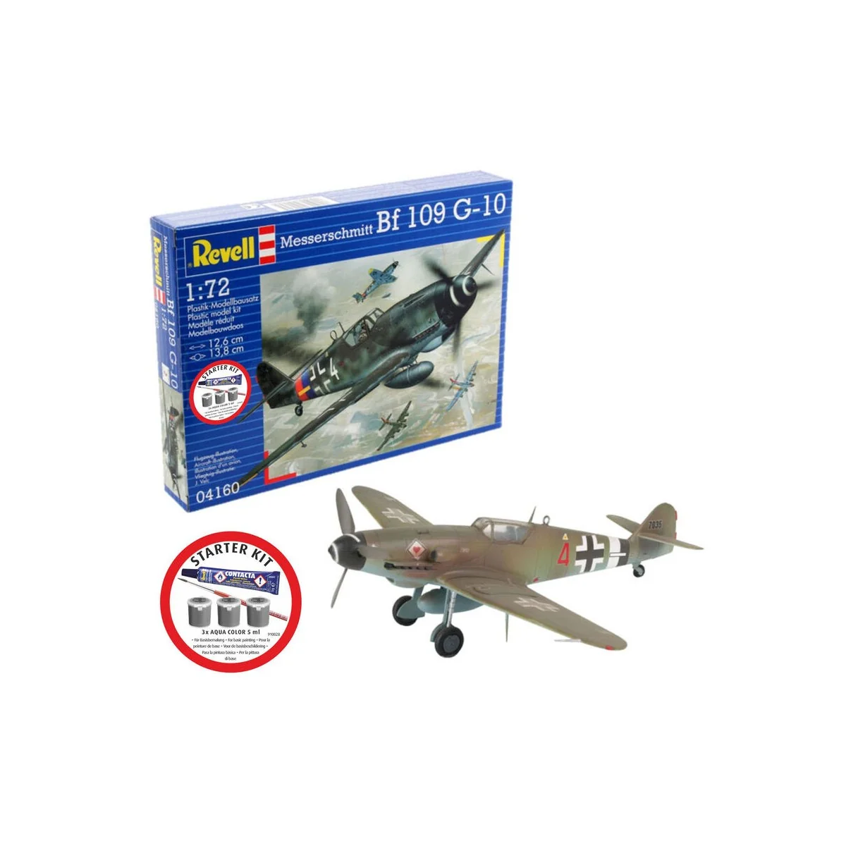Starter Kit Messerschmitt Bf-109, 1/72 - Revell 74160