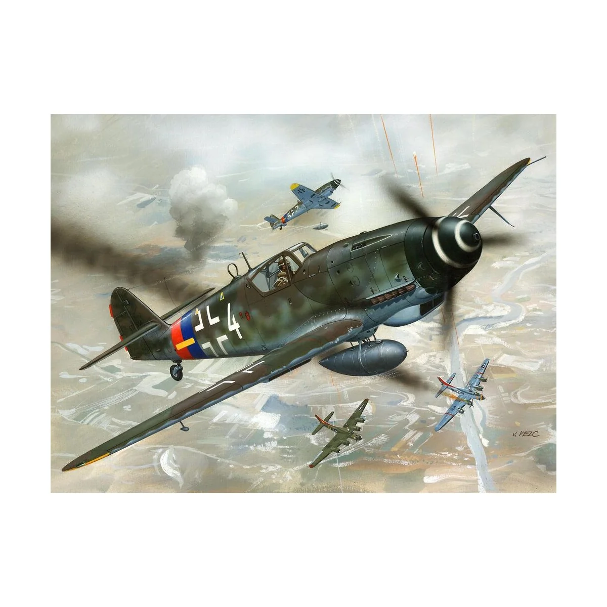 Starter Kit Messerschmitt Bf-109, 1/72 - Revell 74160