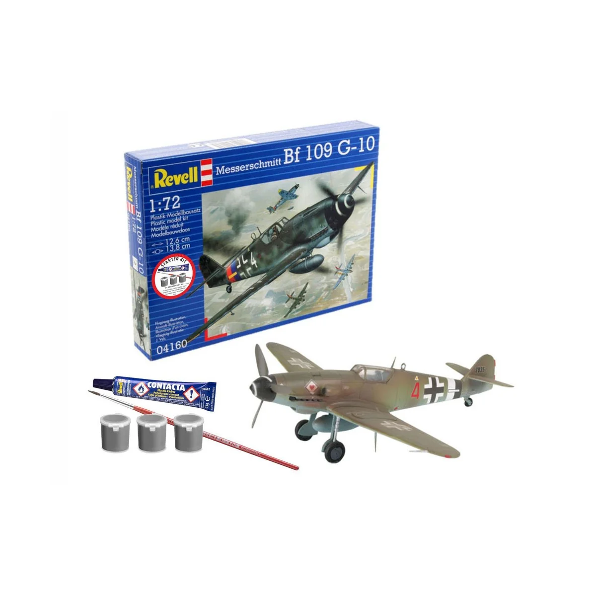 Starter Kit Messerschmitt Bf-109, 1/72 - Revell 74160