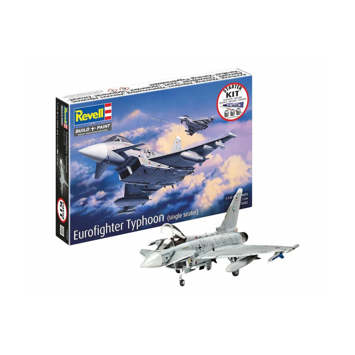 Starter Kit Eurofighter Typhoon (single seater), 1/144 - Revell 74282 Starter Kit Eurofighter Typhoon (single seater), 1/144 - Revell 74282