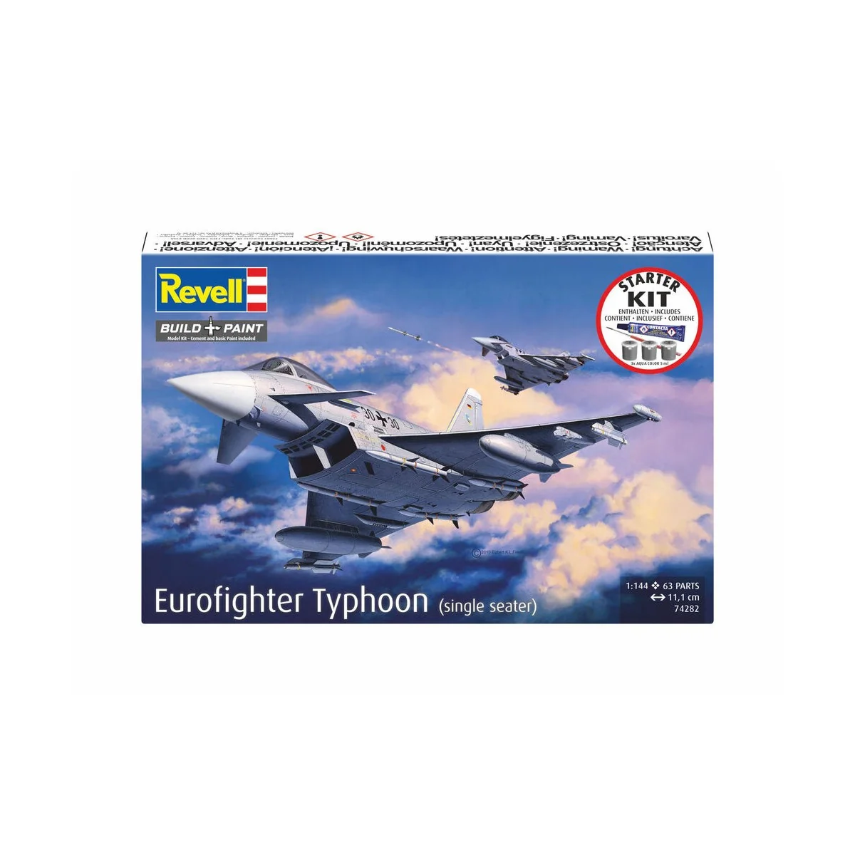 Starter Kit Eurofighter Typhoon (single seater), 1/144 - Revell 74282 Starter Kit Eurofighter Typhoon (single seater), 1/144 - Revell 74282