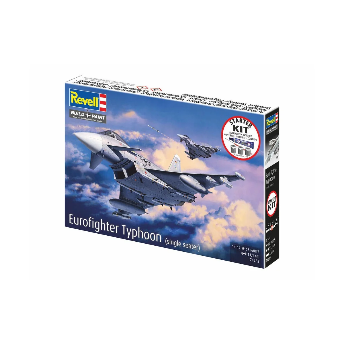 Starter Kit Eurofighter Typhoon (single seater), 1/144 - Revell 74282 Starter Kit Eurofighter Typhoon (single seater), 1/144 - Revell 74282