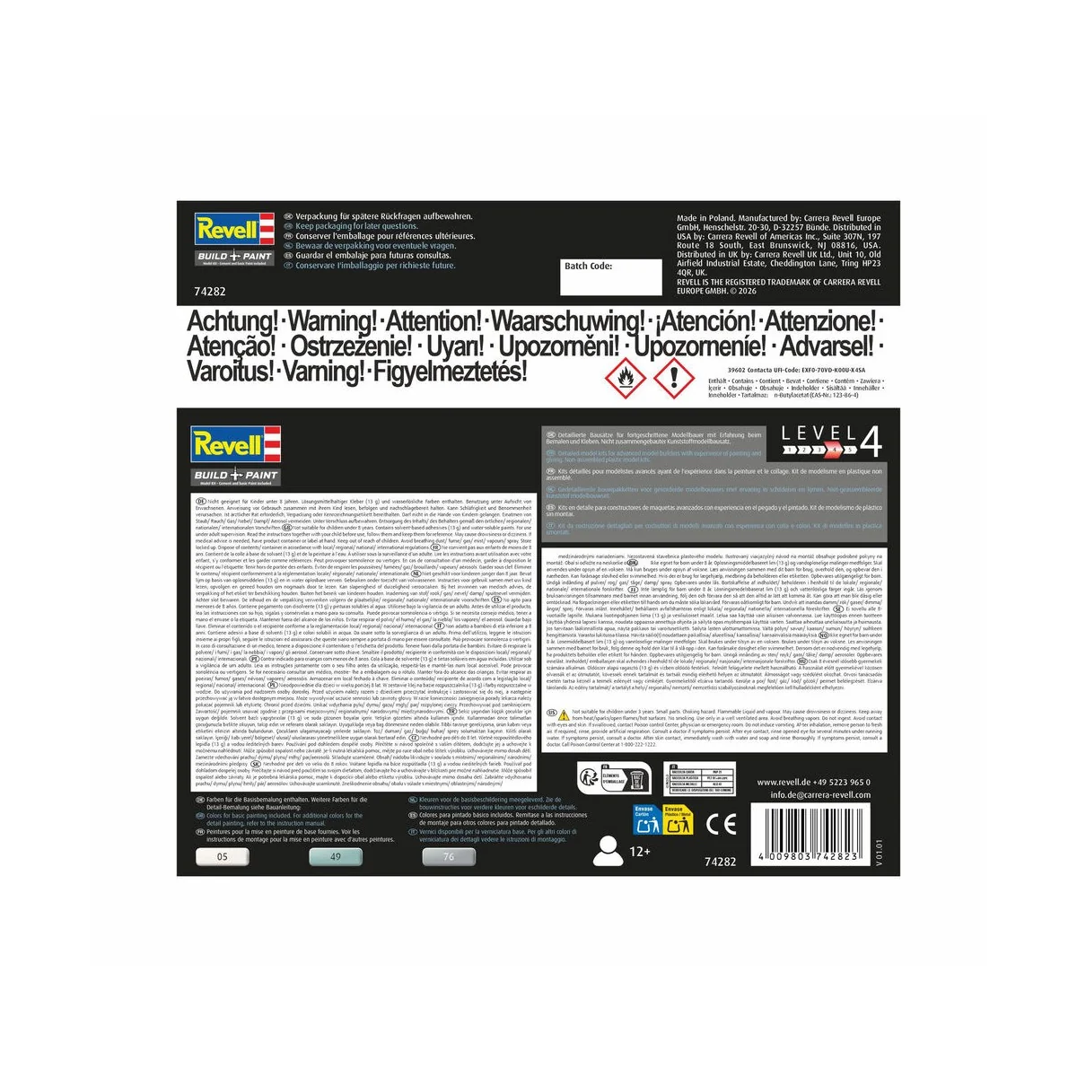 Starter Kit Eurofighter Typhoon (single seater), 1/144 - Revell 74282 Starter Kit Eurofighter Typhoon (single seater), 1/144 - Revell 74282