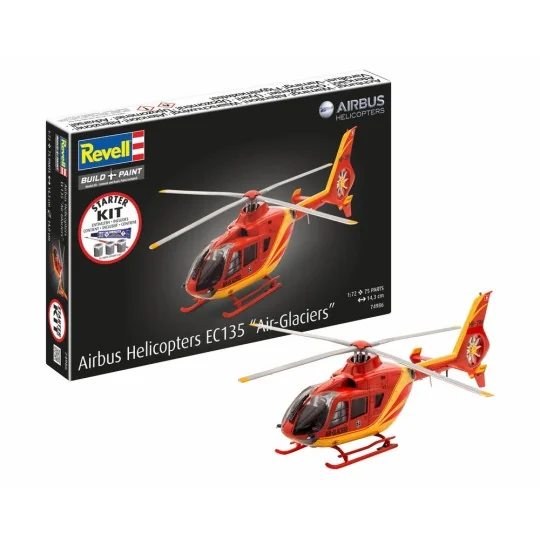 Starter Kit Airbus Helicopters EC135 Air Glaciers, 1/72 - Revell 74986 Starter Kit Airbus Helicopters EC135 Air Glaciers, 1/72 - Revell 74986
