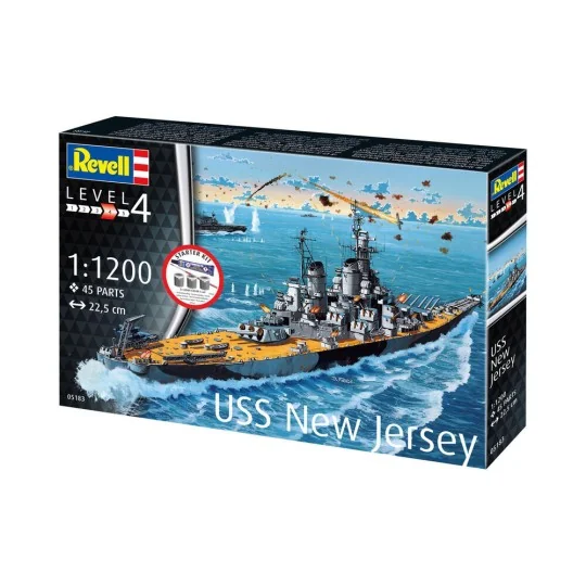 Starter Kit Battleship USS New Jersey, 1/1200 - Revell 75183