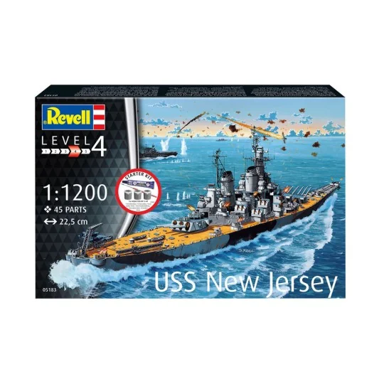 Starter Kit Battleship USS New Jersey, 1/1200 - Revell 75183