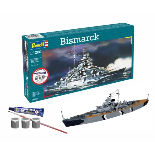 Starter Kit Bismarck, 1/1200 - Revell 75802