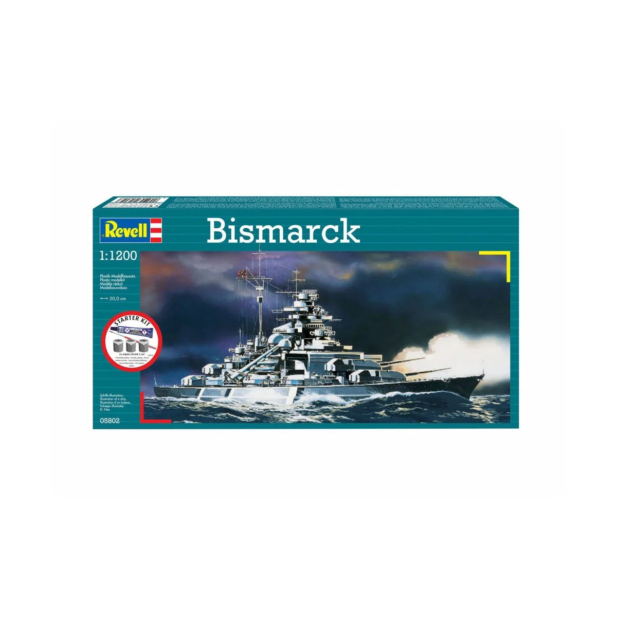 Starter Kit Bismarck, 1/1200 - Revell 75802
