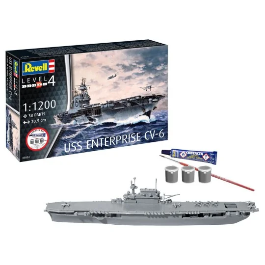 Starter Kit USS Enterprise CV-6, 1/1200 - Revell 75824 Starter Kit USS Enterprise CV-6, 1/1200 - Revell 75824