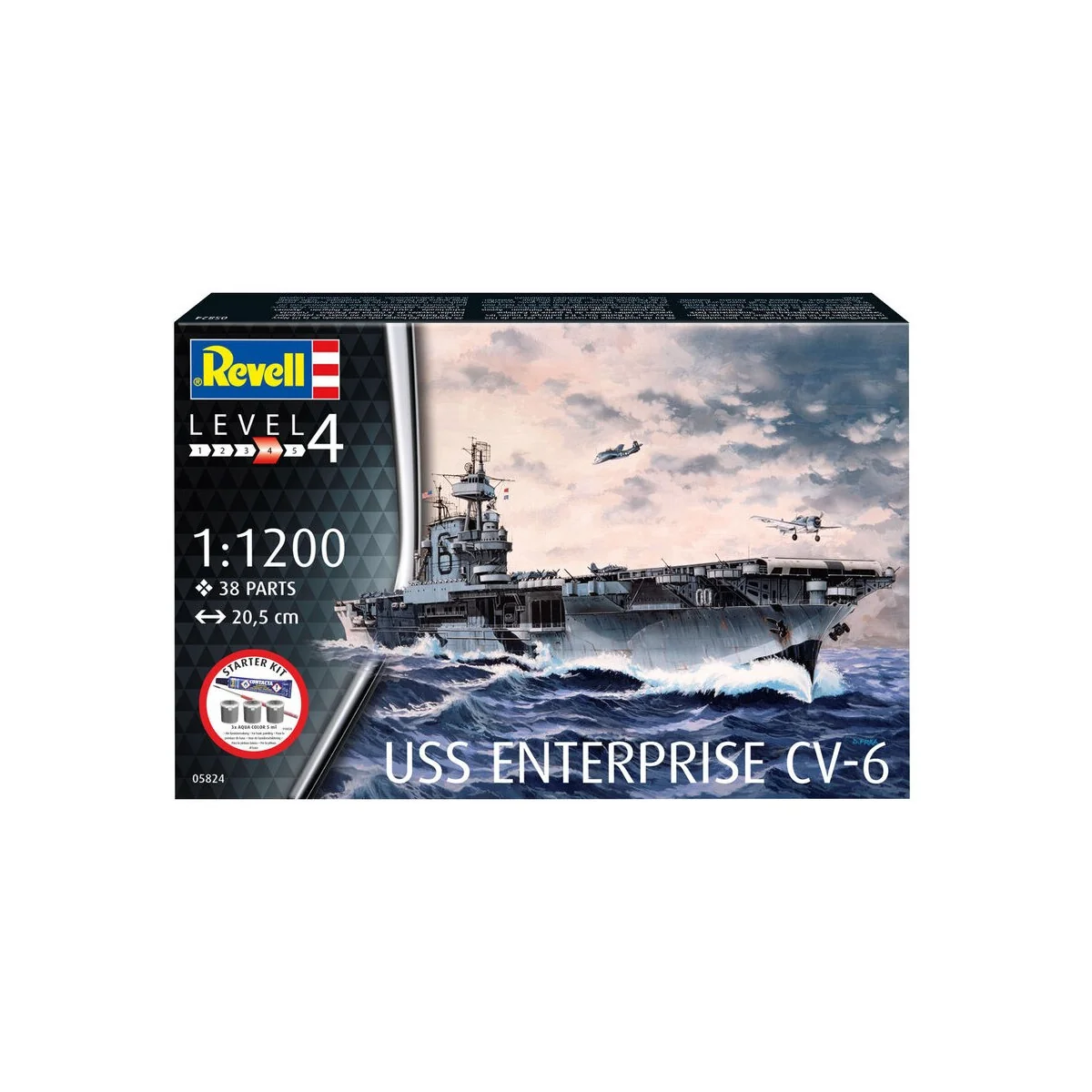 Starter Kit USS Enterprise CV-6, 1/1200 - Revell 75824 Starter Kit USS Enterprise CV-6, 1/1200 - Revell 75824