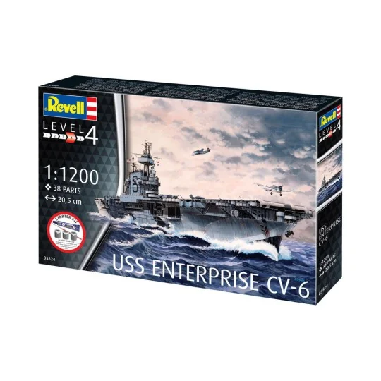 Starter Kit USS Enterprise CV-6, 1/1200 - Revell 75824 Starter Kit USS Enterprise CV-6, 1/1200 - Revell 75824