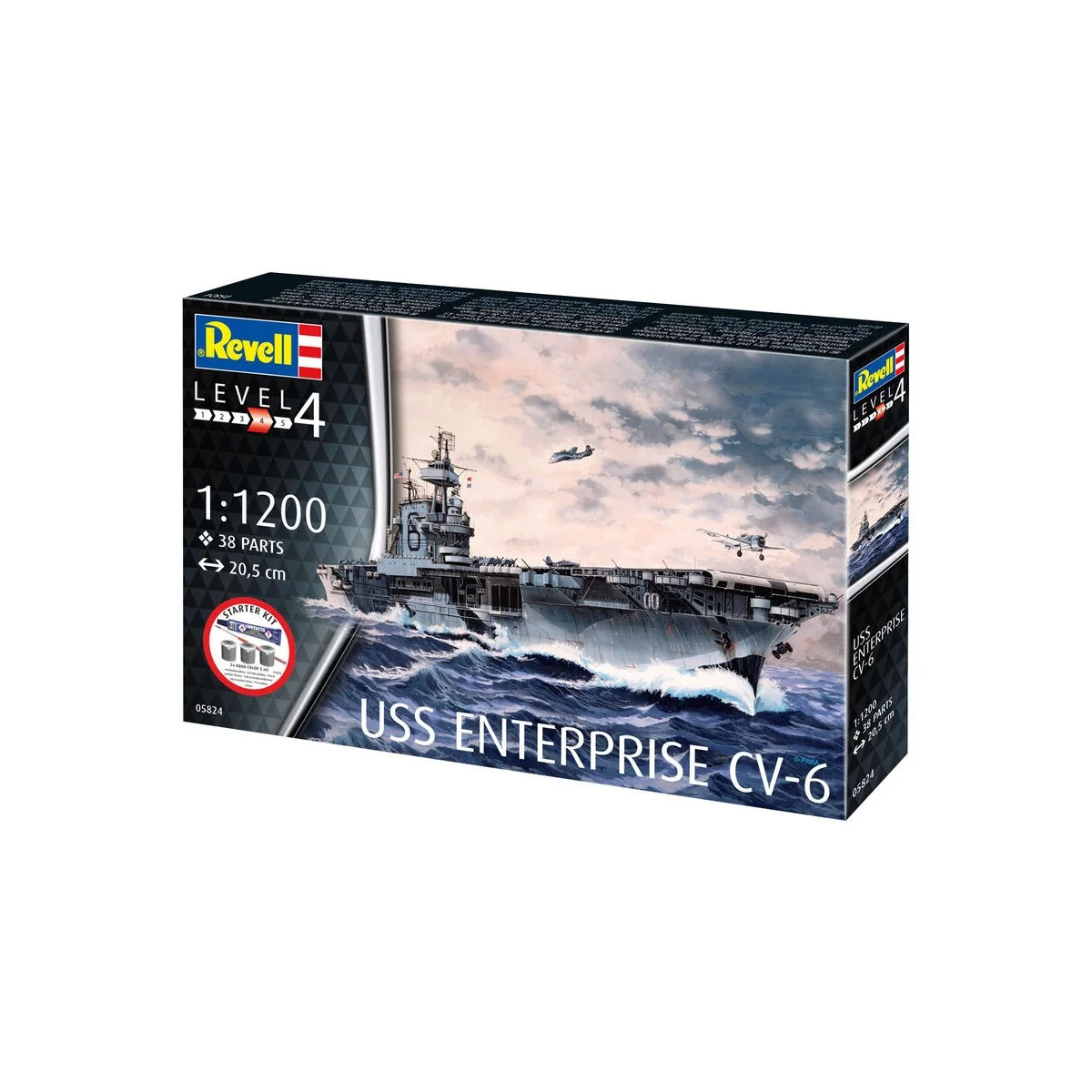 Starter Kit USS Enterprise CV-6, 1/1200 - Revell 75824 Starter Kit USS Enterprise CV-6, 1/1200 - Revell 75824